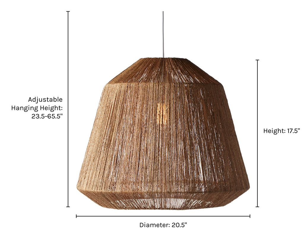 Suspension design Roth en naturel jute